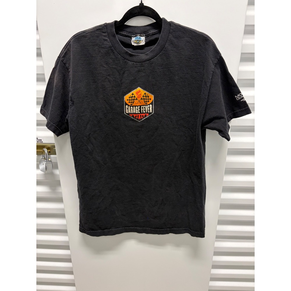 2003 Vintage Monster Garage‎ T Shirt Mens Large Black Garage Fever Graphic Good
